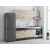 Bucatarie Sofia 200 cm, Alb / Wenge, Blat termic alb, Corp hota