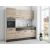 Bucatarie Sofia 200 cm, Wenge / Alb, Blat termic nuc, Corp cuptor incorporabil