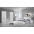 Dormitor matrix, alb lucios, pat 160x200, comoda, dulap, noptiere
