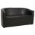 Canapea olga, wenge, piele ecologica, 130x68x68 cm