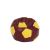 Fotoliu tip minge mondo ball, bean bag, visiniu-galben, imitatie piele, 74 cm