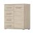 Comoda mini stela 1d4s, pal alb, 90x95x45 cm