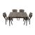 Set masa extensibila t520, crem, 124-152x79x75 cm cu 4 scaune c520, crem