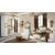 Dormitor Barocco Nero, negru/auriu, pat 160x200 cm, dulap cu 6 usi, comoda, 2 noptiere