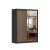 Dressing gabriel sonoma/negru cu lamele artisan, cu oglinda, 150x200x61 cm