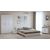 Dormitor Eco alb, dulap 3 usi, pat 160x200 cm, 2 noptiere, comoda