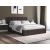 Pat Cozy cu saltea, 160x200 cm, gri inchis, suport saltea din PAL