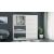 Dressing Ina, cu oglinda, 150x200x60 cm, Alb/Nuc