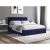 Pat Cozy cu saltea, 140x200 cm, albastru, suport saltea din PAL