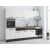 Bucatarie Sofia 260 cm, Alb, Blat termic nuc, Corp cuptor incorporabil