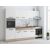 Bucatarie Sofia 260 cm, Alb, Blat termic nuc, Corp cuptor incorporabil
