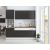 Bucatarie Sofia 200 cm, Alb, Blat termic nuc, Corp cuptor incorporabil