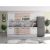 Bucatarie Alfa 260, Cu vitrina, Alb, Blat termic travertin