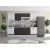 Bucatarie Alfa 260, Cu vitrina, Alb, Blat termic travertin