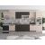 Bucatarie Alfa 380, alb, blat termic nuc, corp hota, soldat