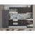 Bucatarie Alfa 240, Corp hota, Cu vitrina, alb, Blat termic alb