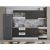 Bucatarie Alfa 240, Corp hota, Cu vitrina, Alb, Blat termic travertin