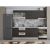 Bucatarie Alfa 240, Corp hota, Cu vitrina, alb, Blat termic alb