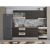 Bucatarie Alfa 240, Corp hota, Cu vitrina, Alb, Blat termic nuc