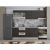 Bucatarie Alfa 240, Corp hota, Cu vitrina, Alb, Blat termic travertin