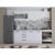 Bucatarie Alfa 240, Corp hota, Cu vitrina, Alb, Blat termic travertin