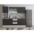 Bucatarie Alfa 240, Soldat, Cu vitrina, Alb, Blat termic nuc