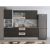 Bucatarie Alfa 240, Soldat, Cu vitrina, Alb, Blat termic nuc