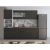 Bucatarie Alfa 240, Soldat, Cu vitrina, Alb, Blat termic nuc