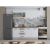 Bucatarie Alfa 240, Corp hota, Cu vitrina, Alb, Blat termic nuc