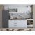 Bucatarie Alfa 240, Corp hota, Cu vitrina, Alb, Blat termic nuc