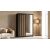 Dressing gabriel sonoma/negru cu lamele artisan, cu oglinda, 150x200x61 cm