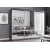 Dressing Milan, cu oglinda, 250x215x64 cm, alb