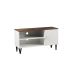Dormitor Twin, alb/gri, pat 160x200 cm, dulap cu 2 usi culisante, 2 noptiere, comoda
