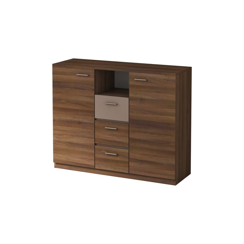 Set dormitor effect, nuc, dulap 150 cm, pat 160x200 cm, 2 noptiere, comoda