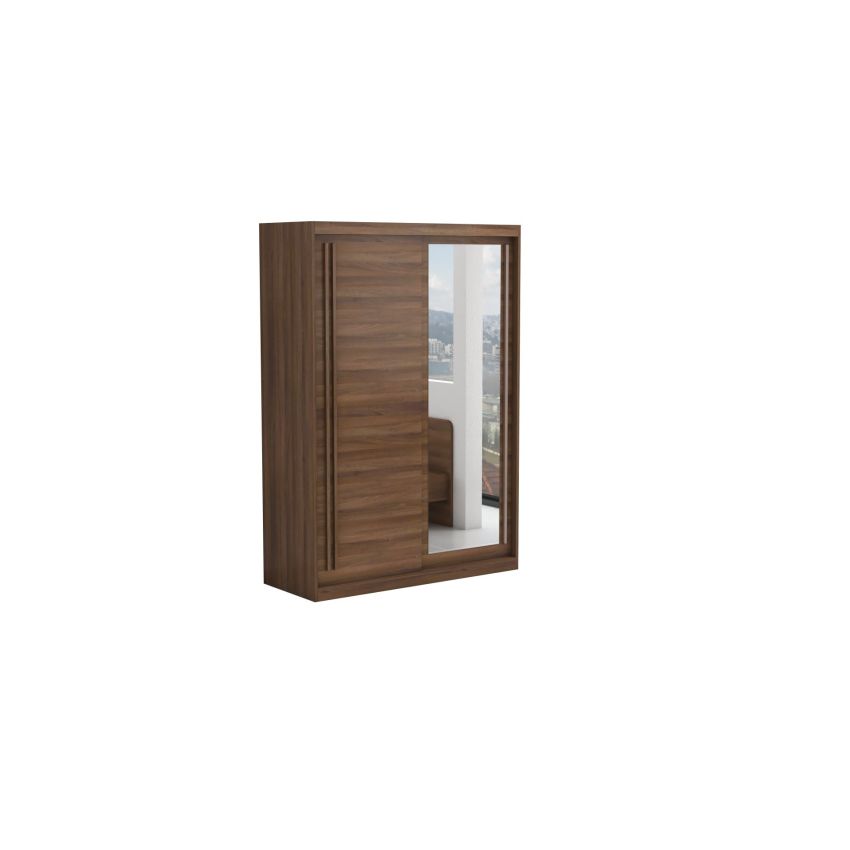 Set dormitor effect, nuc, dulap 150 cm, pat 160x200 cm, 2 noptiere, comoda