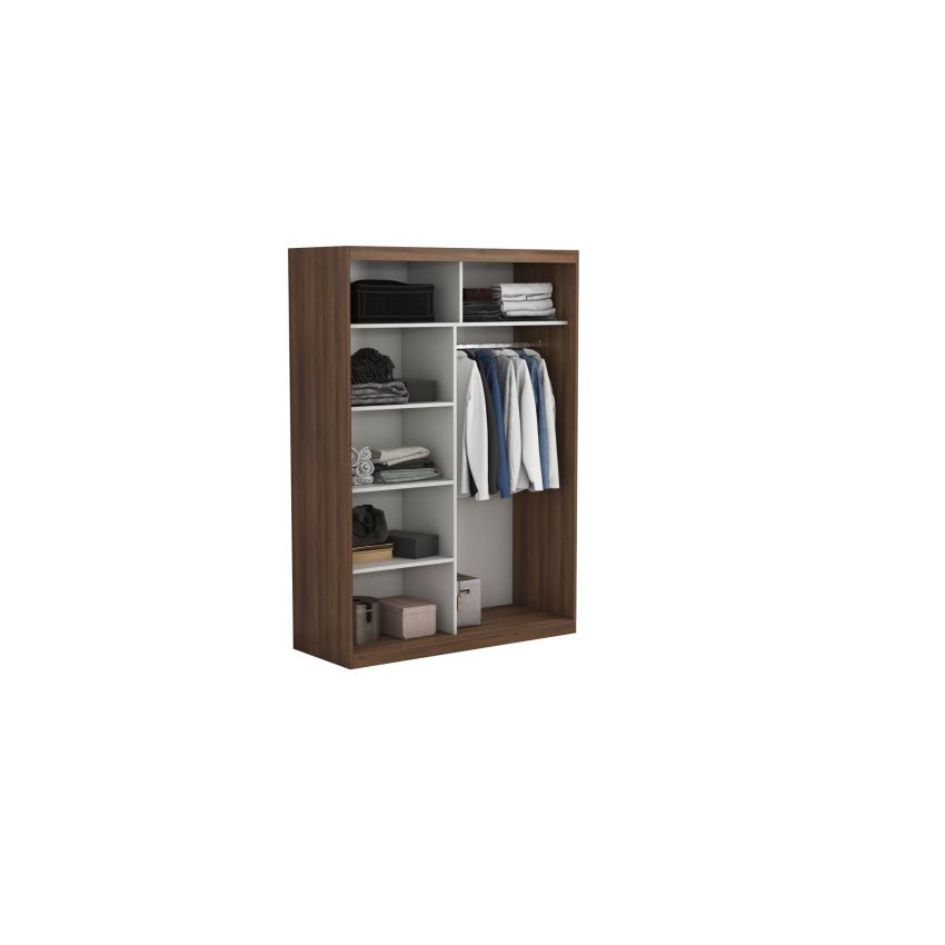 Set dormitor effect, nuc, dulap 150 cm, pat 160x200 cm, 2 noptiere, comoda
