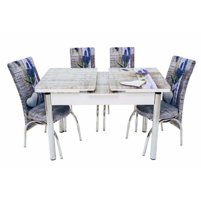 Set masa mercan cu 4 scaune , lavanda