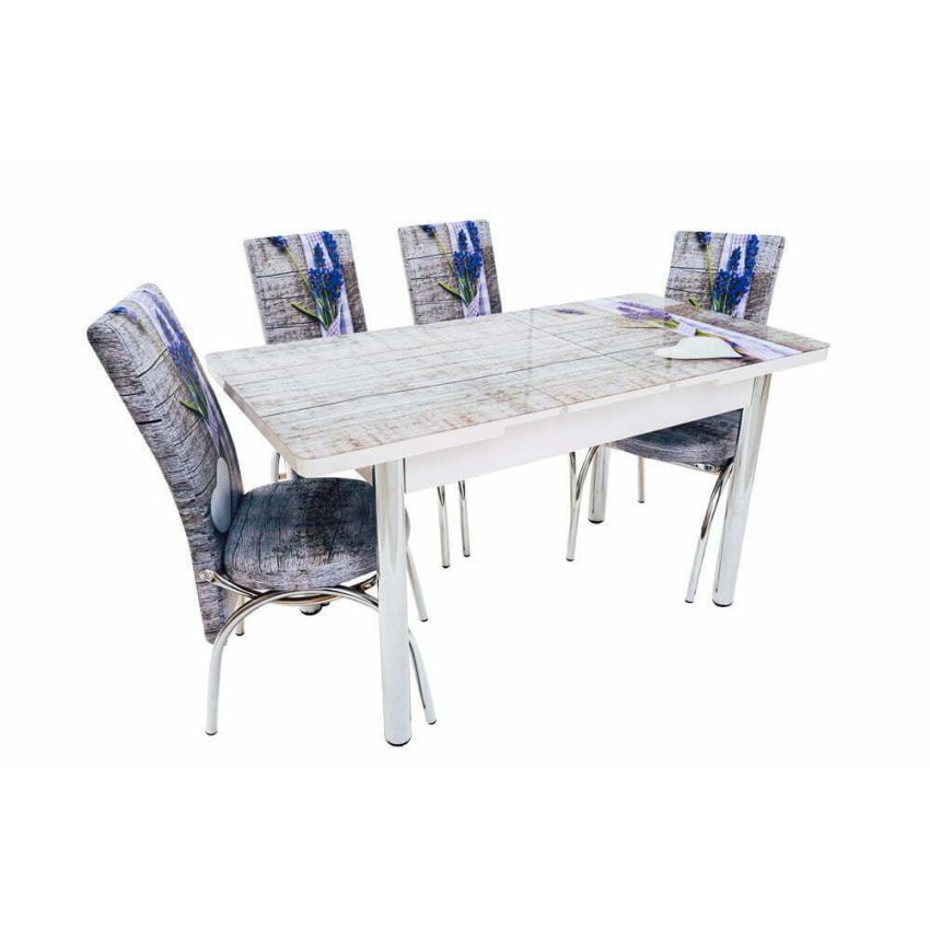 Set masa mercan cu 4 scaune , lavanda