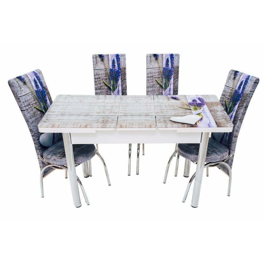 Set masa mercan cu 4 scaune , lavanda