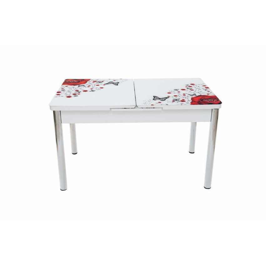 Set masa mercan cu 6 scaune , trandafiri rosii