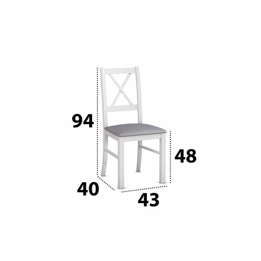 Set masa haiti 1 alba cu 6 scaune berlin alb 30
