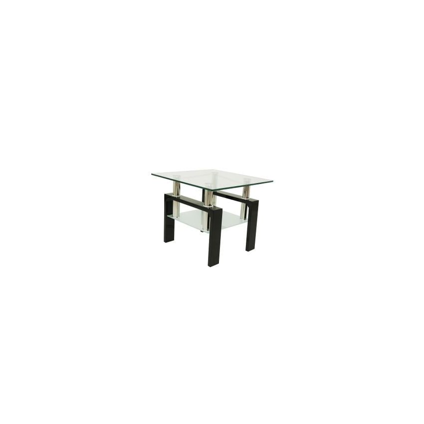 Masa cafea CB mc-05, negru lucios mica, sticla securizata, 60 x 60 x 51 cm