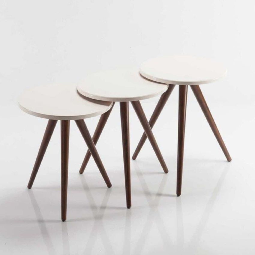 Set 3 mese de cafea 500, culoare bej