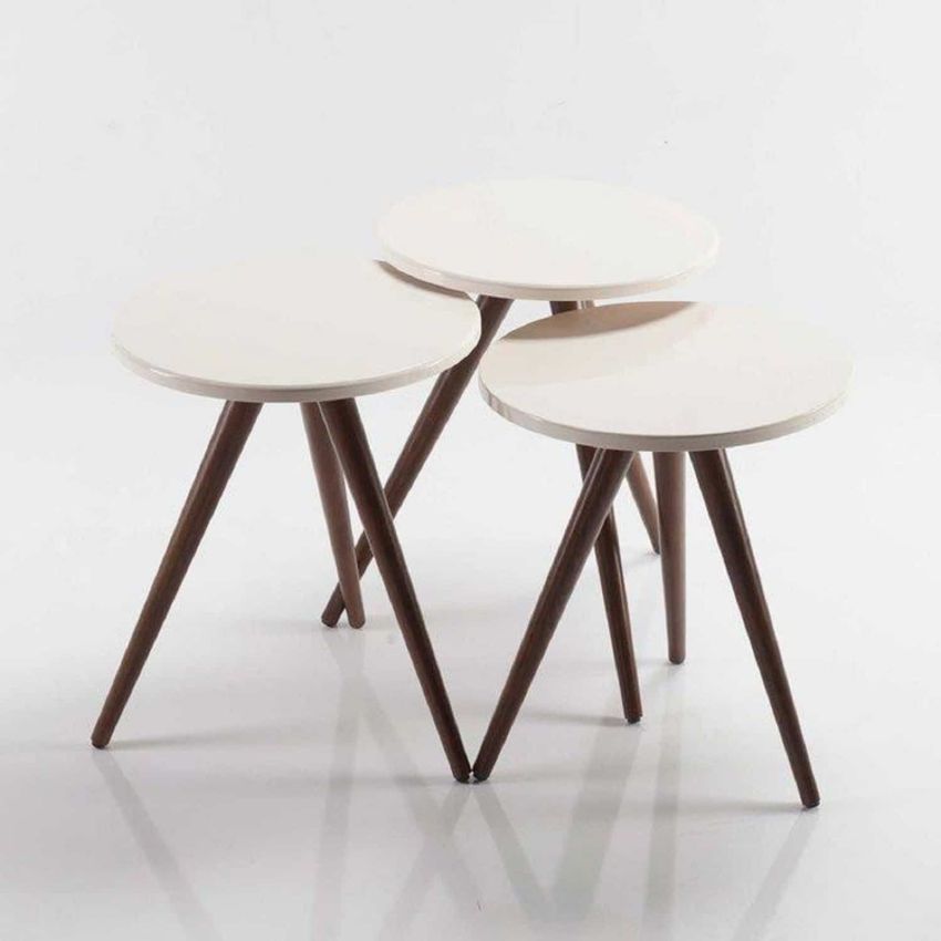 Set 3 mese de cafea 500, culoare bej
