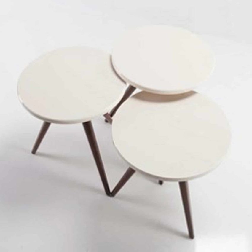 Set 3 mese de cafea 500, culoare bej