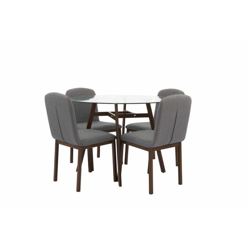 Set masa cu 4 scaune, mbs-26, culoare maro