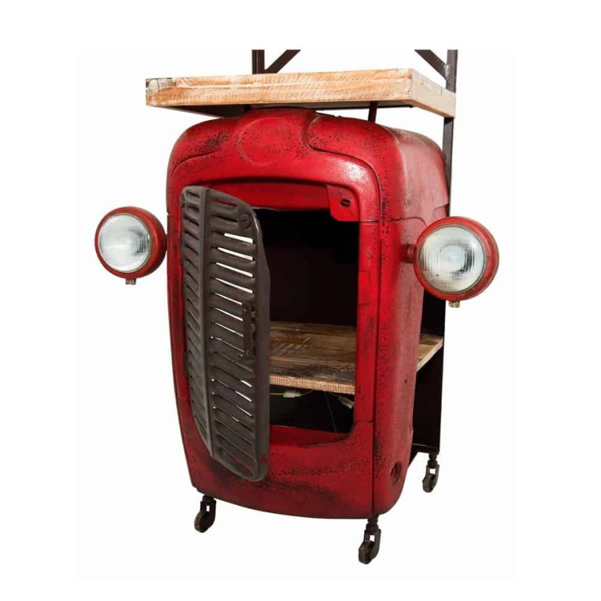 Mobilă bar cap tractor mare mcb-5003, roșu vintage