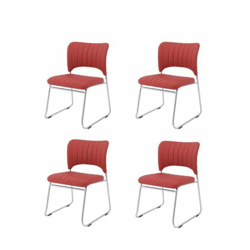 Set 4 scaune bucatarie , s-12, culoare rosu