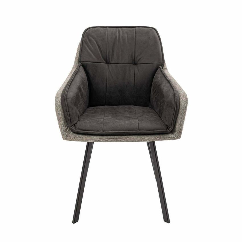 Scaun living s-167, material textil, gri