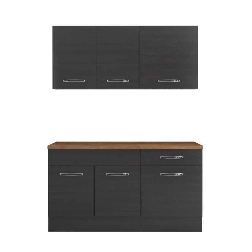 Bucatarie Sofia 140 cm, Wenge, Blat termic nuc